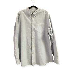 Eddie Bauer Men's Legend Wash Blue/White Striped Button-Up Long Slv Shirt SZ XL